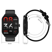 CY900 2.1 inch HD Square Screen Smart Watch, Supports Bluetooth Call / Wellness Tracking(Black)