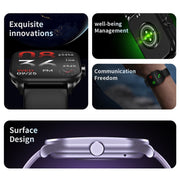 CY900 2.1 inch HD Square Screen Smart Watch, Supports Bluetooth Call / Wellness Tracking(Black)