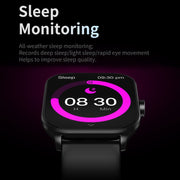 CY900 2.1 inch HD Square Screen Smart Watch, Supports Bluetooth Call / Wellness Tracking(Black)