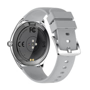 MT55 1.43 inch AMOLED HD Screen Ultra-thin Smart Call Health Watch, Silicone Strap(Silver Grey)