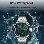 MT55 1.43 inch AMOLED HD Screen Ultra-thin Smart Call Health Watch, Silicone Strap(Silver Grey)