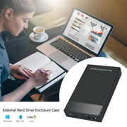 HDD 2.5 / 3.5 inch USB3.0 External Hard Drive Enclosure Case for Laptop Computer(EU Plug)