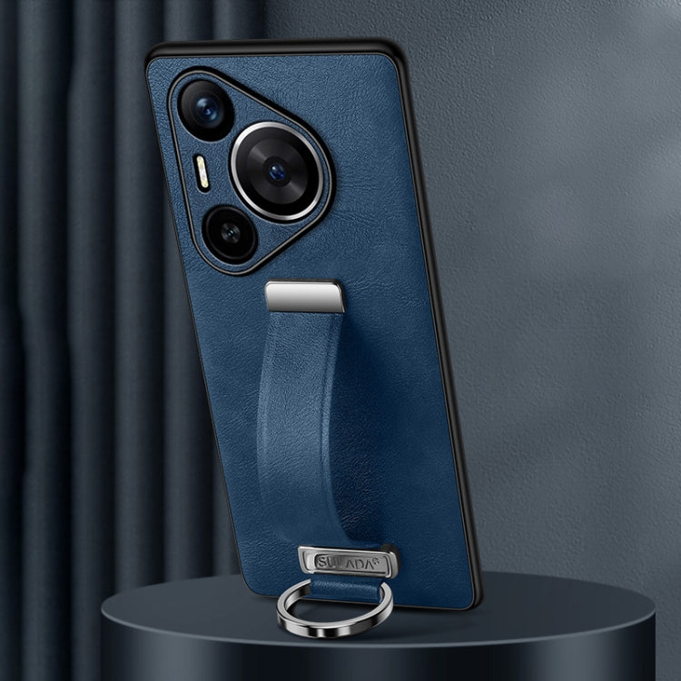 For Huawei Pura 70 SULADA PC Hybrid Leather Texture Skin Feel Shockproof Phone Case(Blue) - free shipping - PMC Jewellery - Order now!