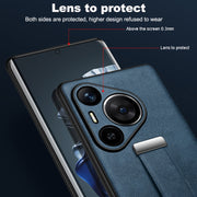 For Huawei Pura 70 Ultra SULADA PC Hybrid Leather Texture Skin Feel Shockproof Phone Case(Red)