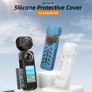 For Insta360 X4 / X5 Sunnylife Silicone Shockproof Case Lens Body Cover Kit(Blue)