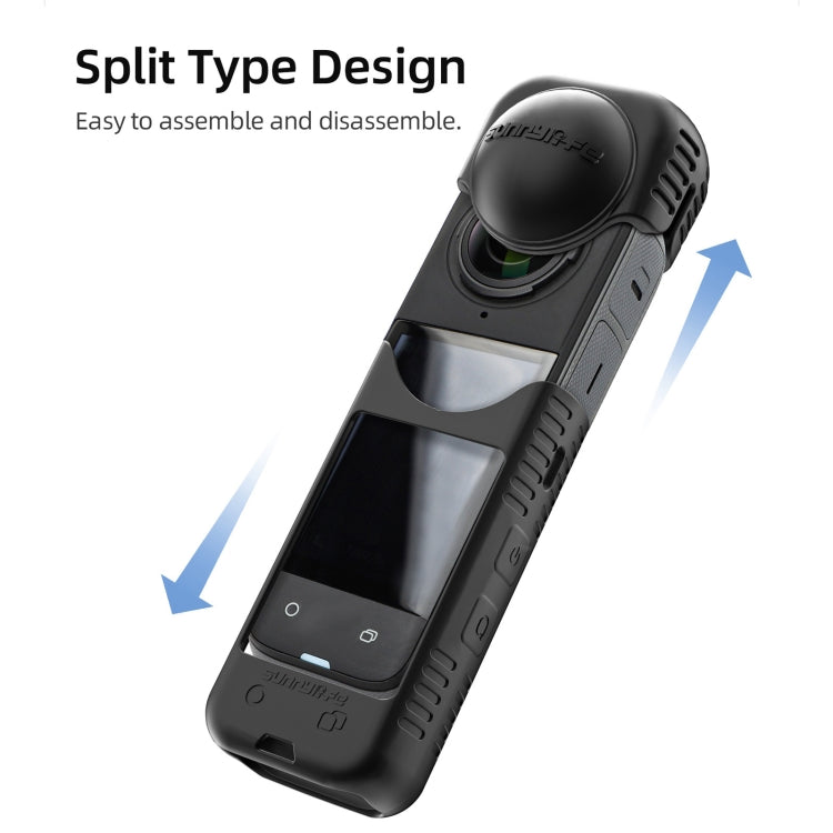 For Insta360 X4 / X5 Sunnylife Silicone Shockproof Case Lens Body Cover Kit(Transparent) - free shipping - PMC TechLife - Order now!