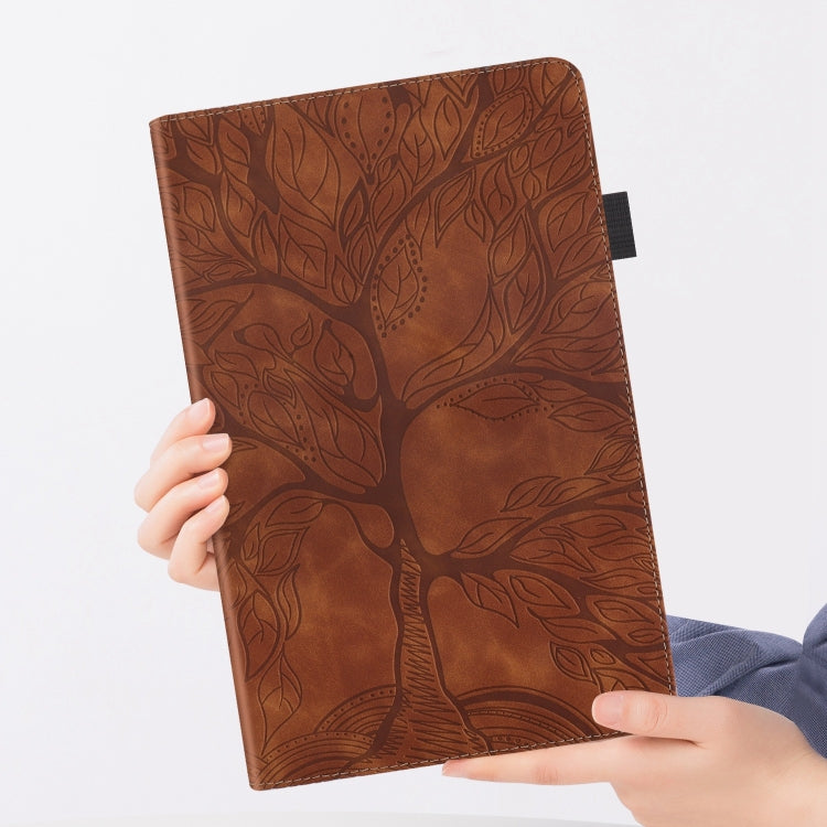 For iPad Pro 13 2024 Tree Life Series Embossed Smart Leather Tablet Case(Brown) - iPad Pro 13 2024 Cases by PMC TechLife | Online Shopping South Africa | PMC TechLife | Buy Now Pay Later Mobicred