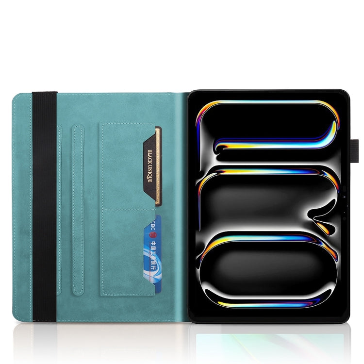 For iPad Pro 11 2024 Tree Life Series Embossed Smart Leather Tablet Case(Lake Blue) - iPad Pro 11 2024 Cases by PMC TechLife | Online Shopping South Africa | PMC TechLife | Buy Now Pay Later Mobicred