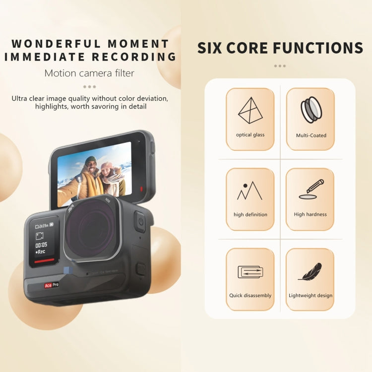 For Insta360 Ace Pro JSR ACE PRO KB Series Camera Lens Filter, Filter:ND16 - Len Accessories by JSR | Online Shopping South Africa | PMC TechLife | Buy Now Pay Later Mobicred