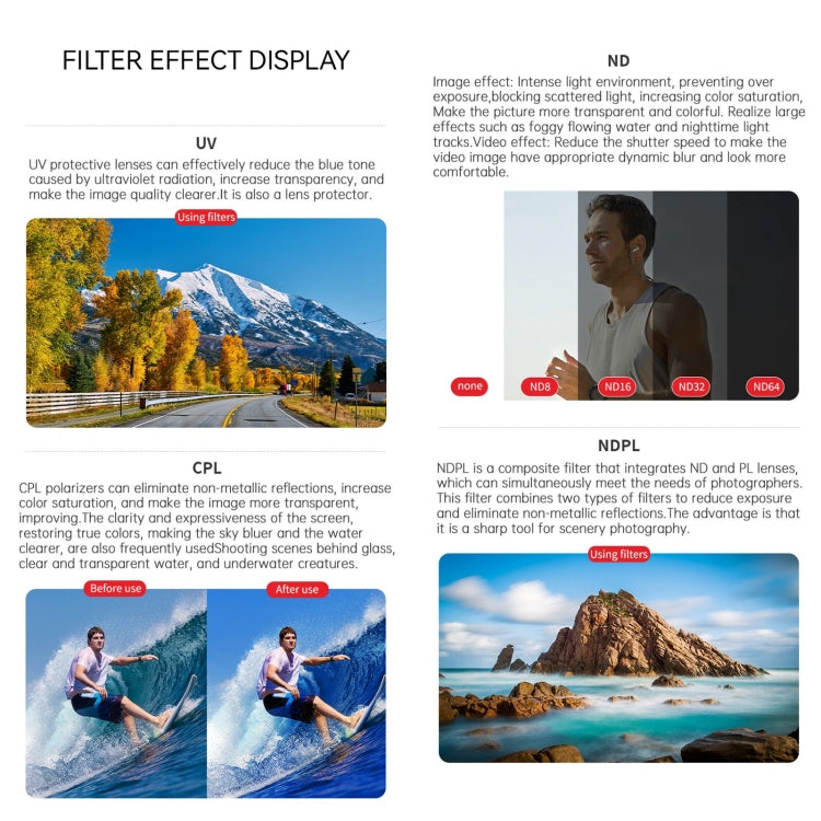 For Insta360 Ace Pro JSR ACE PRO KB Series Camera Lens Filter, Filter:ND16 - Len Accessories by JSR | Online Shopping South Africa | PMC TechLife | Buy Now Pay Later Mobicred