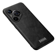 For Huawei Pura 70 Pro / 70 Pro+ SULADA Shockproof TPU Hybrid Handmade Leather Phone Case(Black)