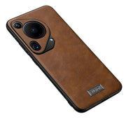 For Huawei Pura 70 Ultra SULADA Shockproof TPU Hybrid Handmade Leather Phone Case(Brown)