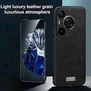 For Huawei Pura 70 Ultra SULADA Shockproof TPU Hybrid Handmade Leather Phone Case(Black)