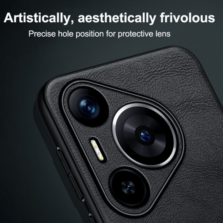 For Huawei Pura 70 SULADA Shockproof TPU Hybrid Handmade Leather Phone Case(Blue) - free shipping - PMC Jewellery - Order now!