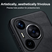 For Huawei Pura 70 Ultra SULADA Shockproof TPU Hybrid Handmade Leather Phone Case(Black)