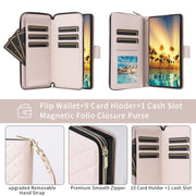 For Samsung Galaxy S24 Ultra 5G Crossbody Rhombic Zipper Tower Buckle Leather Phone Case with Lanyard(Beige)