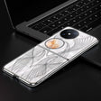 For Huawei Pocket 2 SULADA Electroplated Laser Engraving Texture PC Phone Case(White) - Huawei Cases by SULADA | Online Shopping South Africa | PMC TechLife | Buy Now Pay Later Mobicred