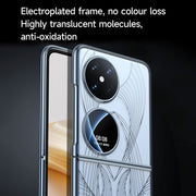 For Huawei Pocket 2 SULADA Electroplated Laser Engraving Texture PC Phone Case(White)