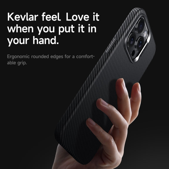 For iPhone 15 SULADA 600D Kevlar Texture PC Shockproof Phone Case(Blue)