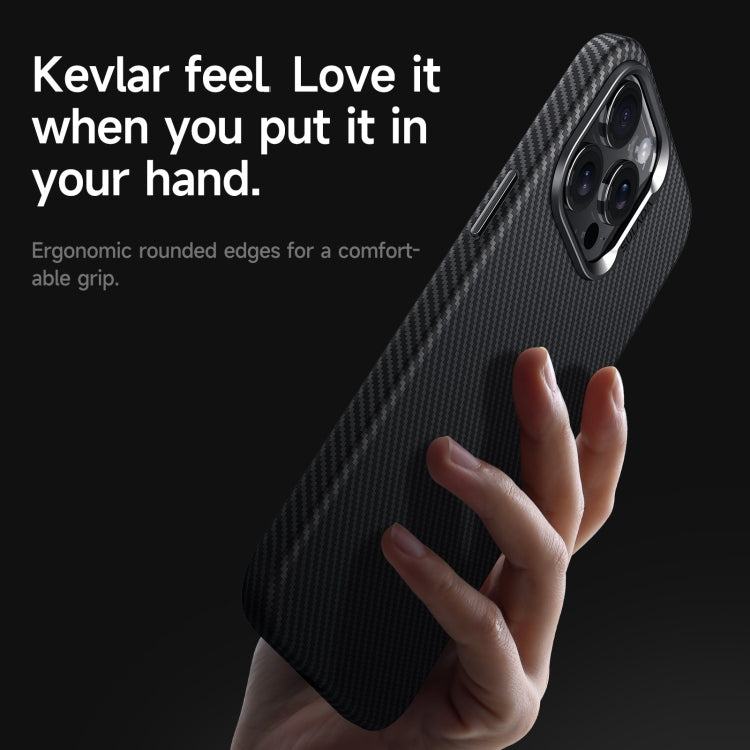 For iPhone 15 Pro SULADA 600D Kevlar Texture PC Shockproof Phone Case(Blue)