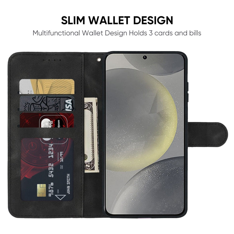 For Samsung Galaxy S24+ / S25+ 5G Skin Feel Geometric Lines Leather Phone Case(Black) - free shipping - PMC Jewellery - Order now!