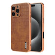 For iPhone 16 Pro AZNS Electroplated Frame Crocodile Texture Full Coverage Phone Case(Brown) - iPhone 16 Pro Cases by AZNS | Online Shopping South Africa | PMC TechLife | Buy Now Pay Later Mobicred