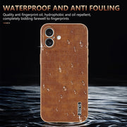 For iPhone 16 Plus AZNS Electroplated Frame Crocodile Texture Full Coverage Phone Case(White)