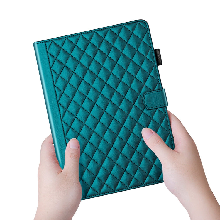 For iPad Pro 11 2024 Rhombus Lattice Leather Smart Tablet Case(Dark Green) - iPad Pro 11 2024 Cases by PMC TechLife | Online Shopping South Africa | PMC TechLife | Buy Now Pay Later Mobicred