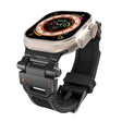 For Apple Watch Ultra 2 49mm Stainless Steel Connector TPU Watch Band(Black Black) - free shipping - PMC TechLife - Order now!