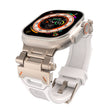 For Apple Watch Ultra 2 49mm Stainless Steel Connector TPU Watch Band(Titanium Starlight) - free shipping - PMC TechLife - Order now!