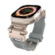 For Apple Watch SE 44mm Stainless Steel Connector TPU Watch Band(Titanium Grey) - free shipping - PMC TechLife - Order now!