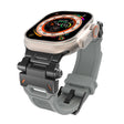 For Apple Watch 42mm Stainless Steel Connector TPU Watch Band(Black Grey) - free shipping - PMC TechLife - Order now!