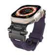 For Apple Watch 42mm Stainless Steel Connector TPU Watch Band(Black Purple) - free shipping - PMC TechLife - Order now!
