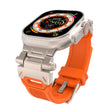 For Apple Watch 42mm Stainless Steel Connector TPU Watch Band(Titanium Orange) - free shipping - PMC TechLife - Order now!