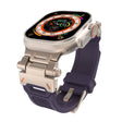 For Apple Watch 42mm Stainless Steel Connector TPU Watch Band(Titanium Purple) - free shipping - PMC TechLife - Order now!
