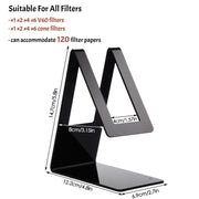 2pcs YX103 Acrylic Coffee Filter Holder(Black)