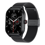 LEMFO LT10 2.01 inch TFT Screen Smart Watch Supports Bluetooth Call / Wellness Tracking, Steel Strap(Black)