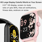 LEMFO LT10 2.01 inch TFT Screen Smart Watch Supports Bluetooth Call / Wellness Tracking, Silicone Strap(Black)
