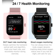 LEMFO LT10 2.01 inch TFT Screen Smart Watch Supports Bluetooth Call / Wellness Tracking, Steel Strap(Black)