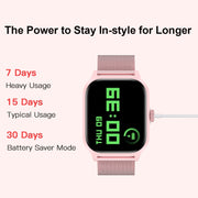 LEMFO LT10 2.01 inch TFT Screen Smart Watch Supports Bluetooth Call / Wellness Tracking, Steel Strap(Black)