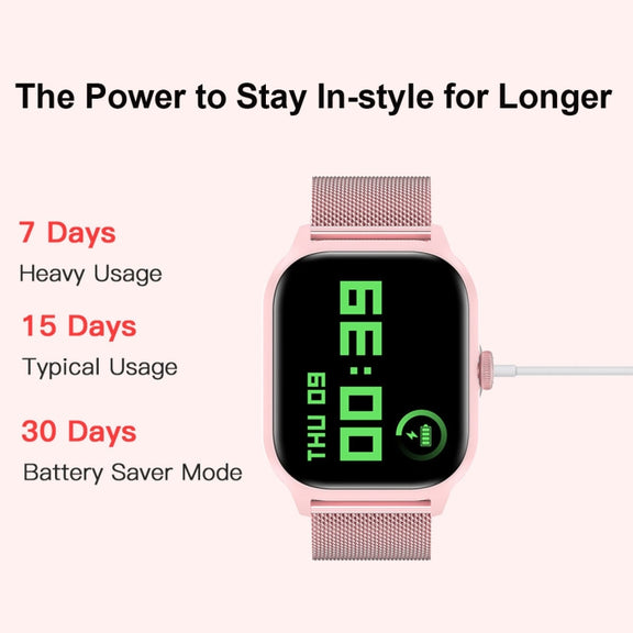 LEMFO LT10 2.01 inch TFT Screen Smart Watch Supports Bluetooth Call / Wellness Tracking, Steel Strap(Black)
