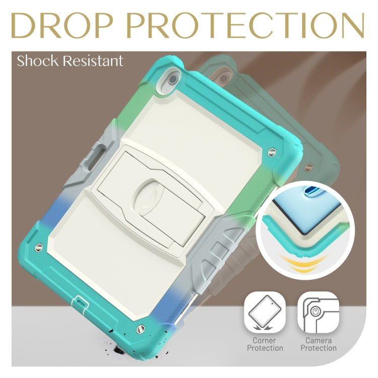 For iPad Air 13 2025 / 2024 Silicone Hydric PC Tablet Case with Shoulder Strap & Holder(Camouflage Light Blue) - iPad Air 13 2025 / 2024 Cases by PMC TechLife | Online Shopping South Africa | PMC TechLife | Buy Now Pay Later Mobicred