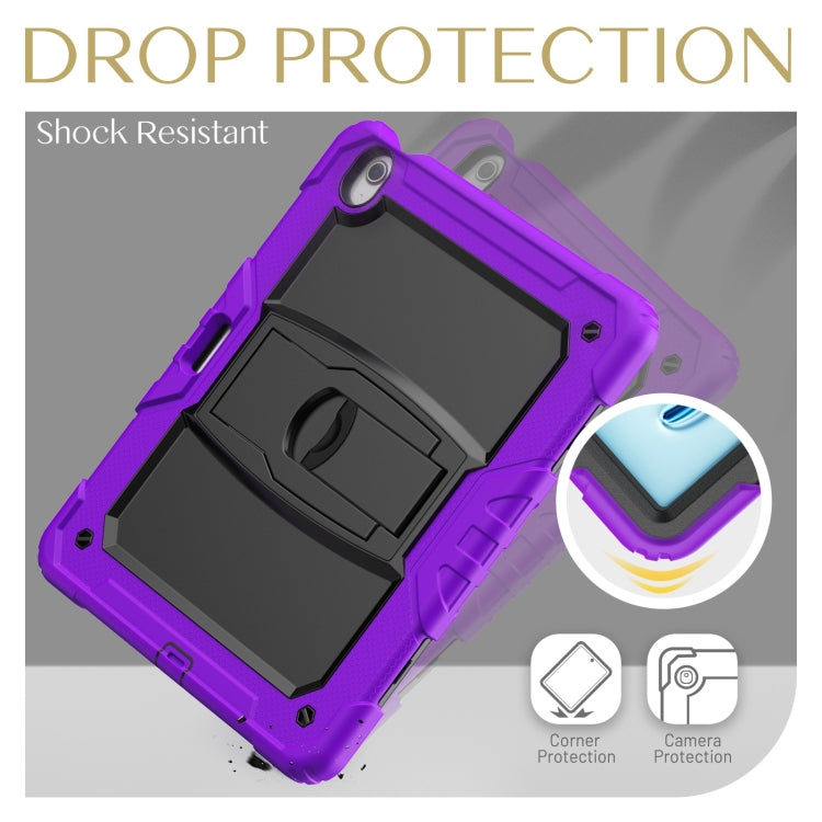 For iPad Air 13 2025 / 2024 Silicone Hydric PC Tablet Case with Shoulder Strap & Holder(Purple) - iPad Air 13 2025 / 2024 Cases by PMC TechLife | Online Shopping South Africa | PMC TechLife | Buy Now Pay Later Mobicred