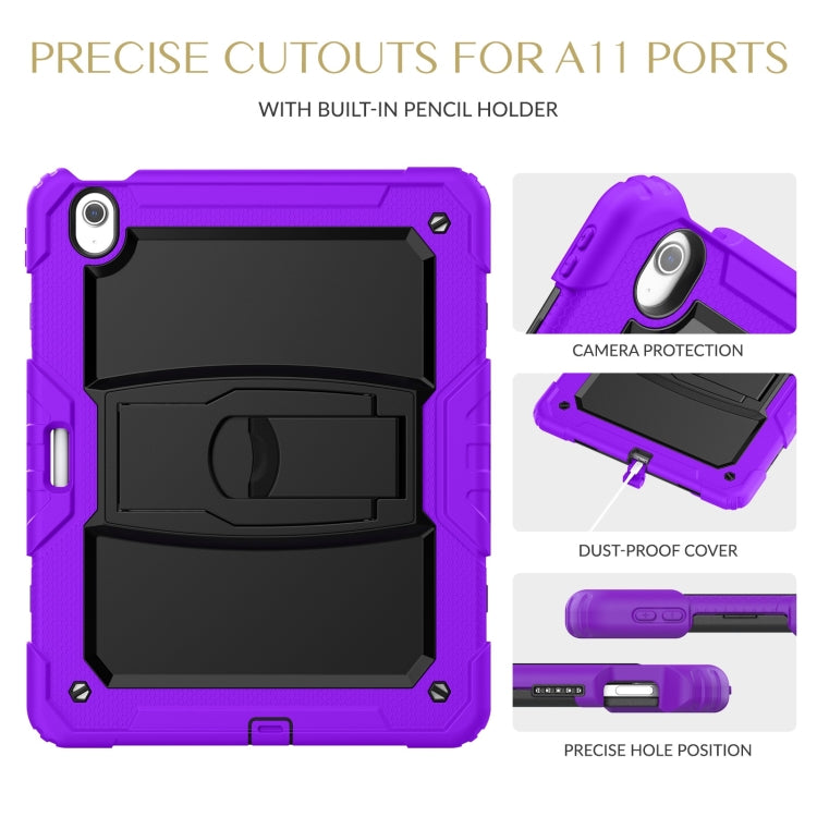 For iPad Air 13 2025 / 2024 Silicone Hydric PC Tablet Case with Shoulder Strap & Holder(Purple) - iPad Air 13 2025 / 2024 Cases by PMC TechLife | Online Shopping South Africa | PMC TechLife | Buy Now Pay Later Mobicred