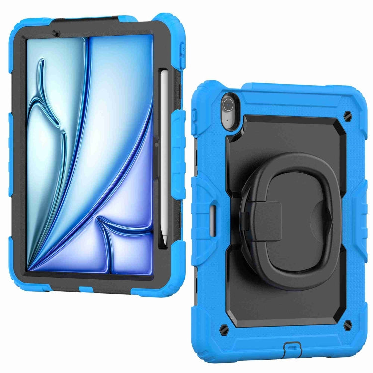 For iPad Air 11 2025 / 2024 Handle Silicone Hydric PC Tablet Case with Shoulder Strap(Light Blue) - free shipping - PMC TechLife - Order now!