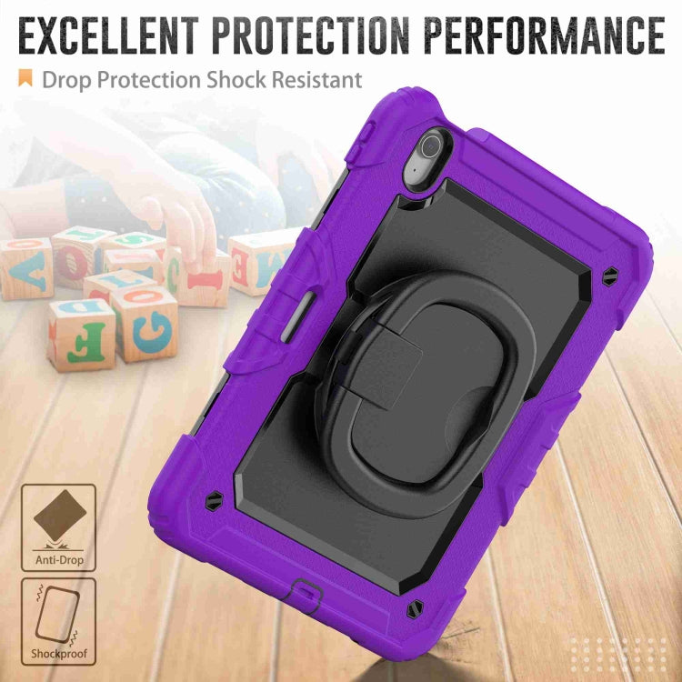 For iPad Air 11 2024 Handle Silicone Hydric PC Tablet Case with Shoulder Strap(Purple) - iPad Air 11 2024 Cases by PMC TechLife | Online Shopping South Africa | PMC TechLife | Buy Now Pay Later Mobicred