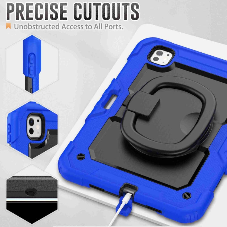 For iPad Pro 11 2024 Handle Silicone Hydric PC Tablet Case with Shoulder Strap(Dark Blue) - iPad Pro 11 2024 Cases by PMC TechLife | Online Shopping South Africa | PMC TechLife | Buy Now Pay Later Mobicred