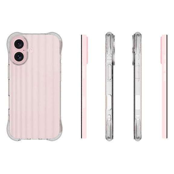 For iPhone 16 Plus Water Ripple Fine Hole TPU Phone Case(Transparent)
