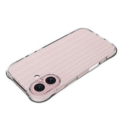 For iPhone 16 Plus Water Ripple Fine Hole TPU Phone Case(Transparent)