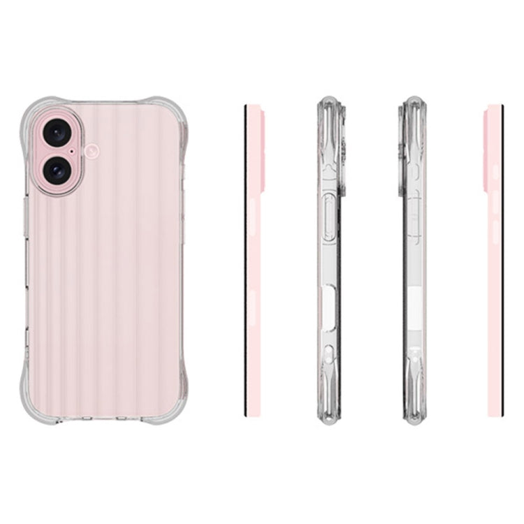 For iPhone 16 Water Ripple Fine Hole TPU Phone Case(Transparent) - iPhone 16 Cases by PMC TechLife | Online Shopping South Africa | PMC TechLife | Buy Now Pay Later Mobicred
